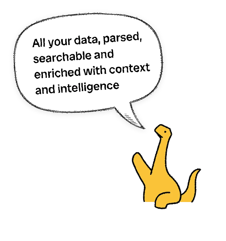 Bronto saying: All your data, parsed, searchable and enriched with context and intelligence