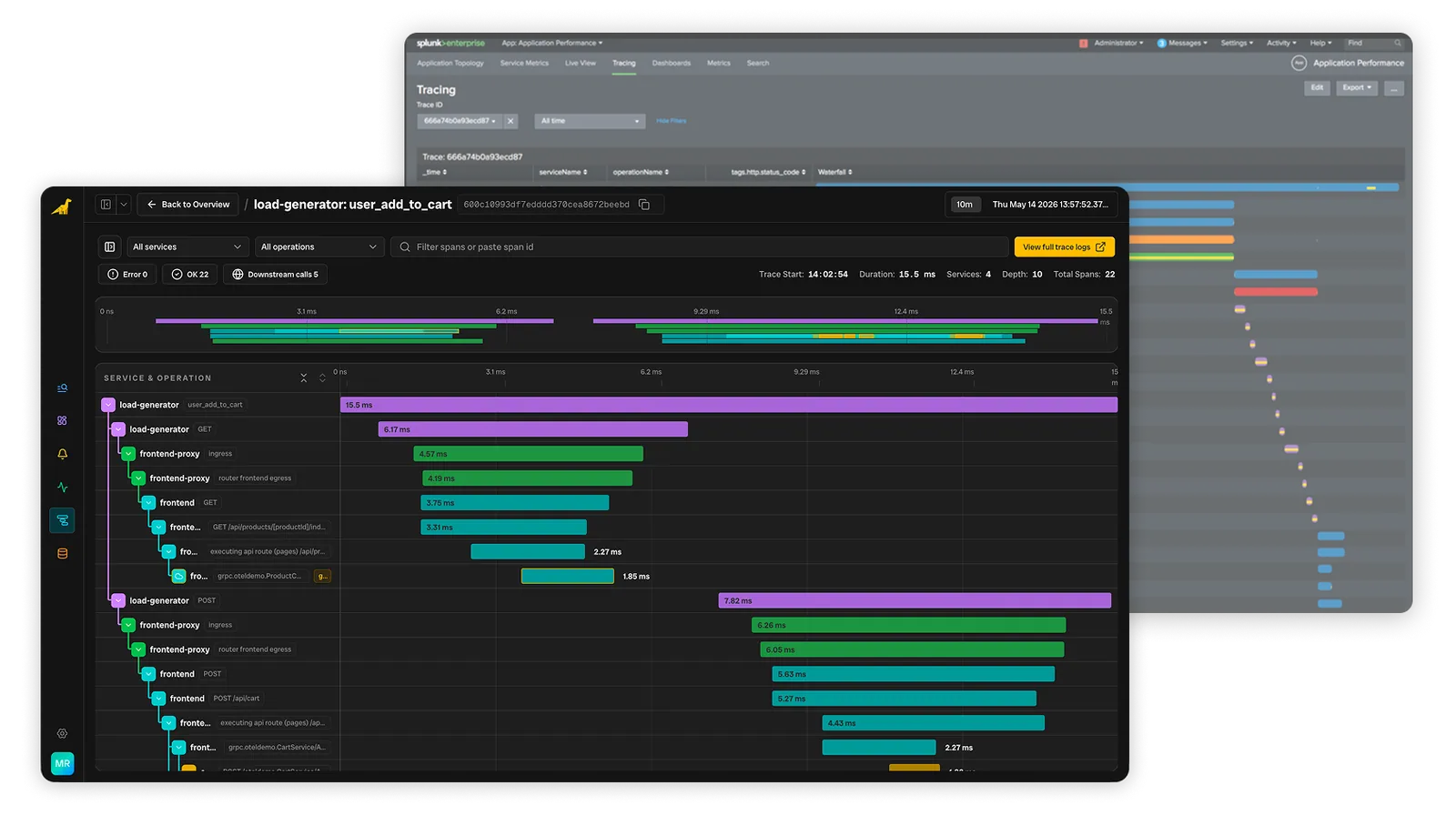 Bronto product UI compared to Splunk